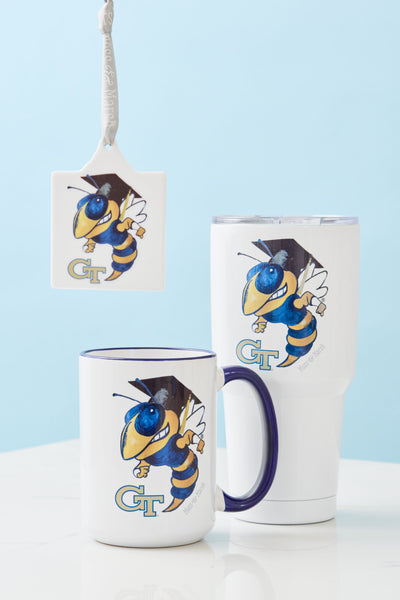 Georgia Tech Buzz Graduate Watercolor Mug