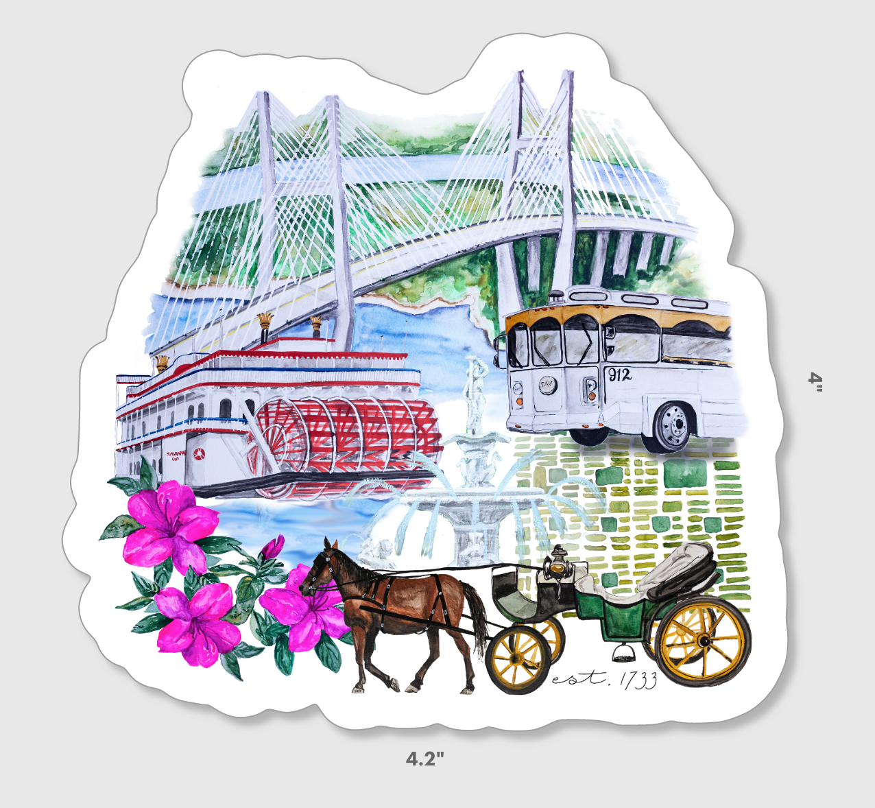 Savannah Collage Sticker – Moss & Marsh