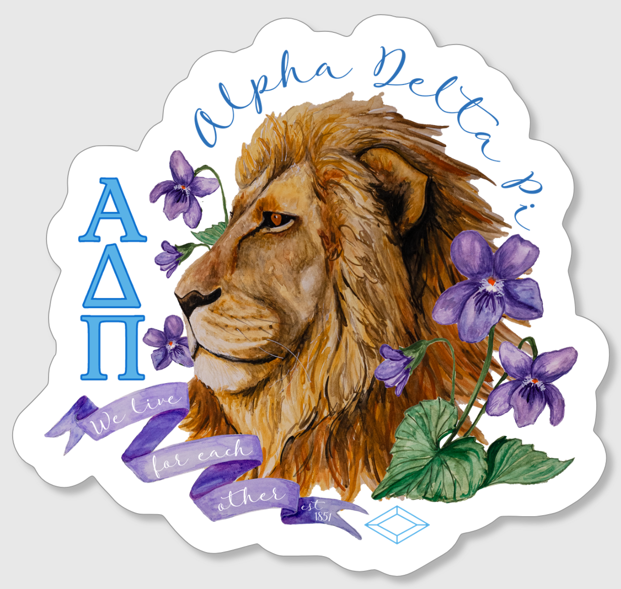 Alpha Delta Pi Sticker – Moss & Marsh