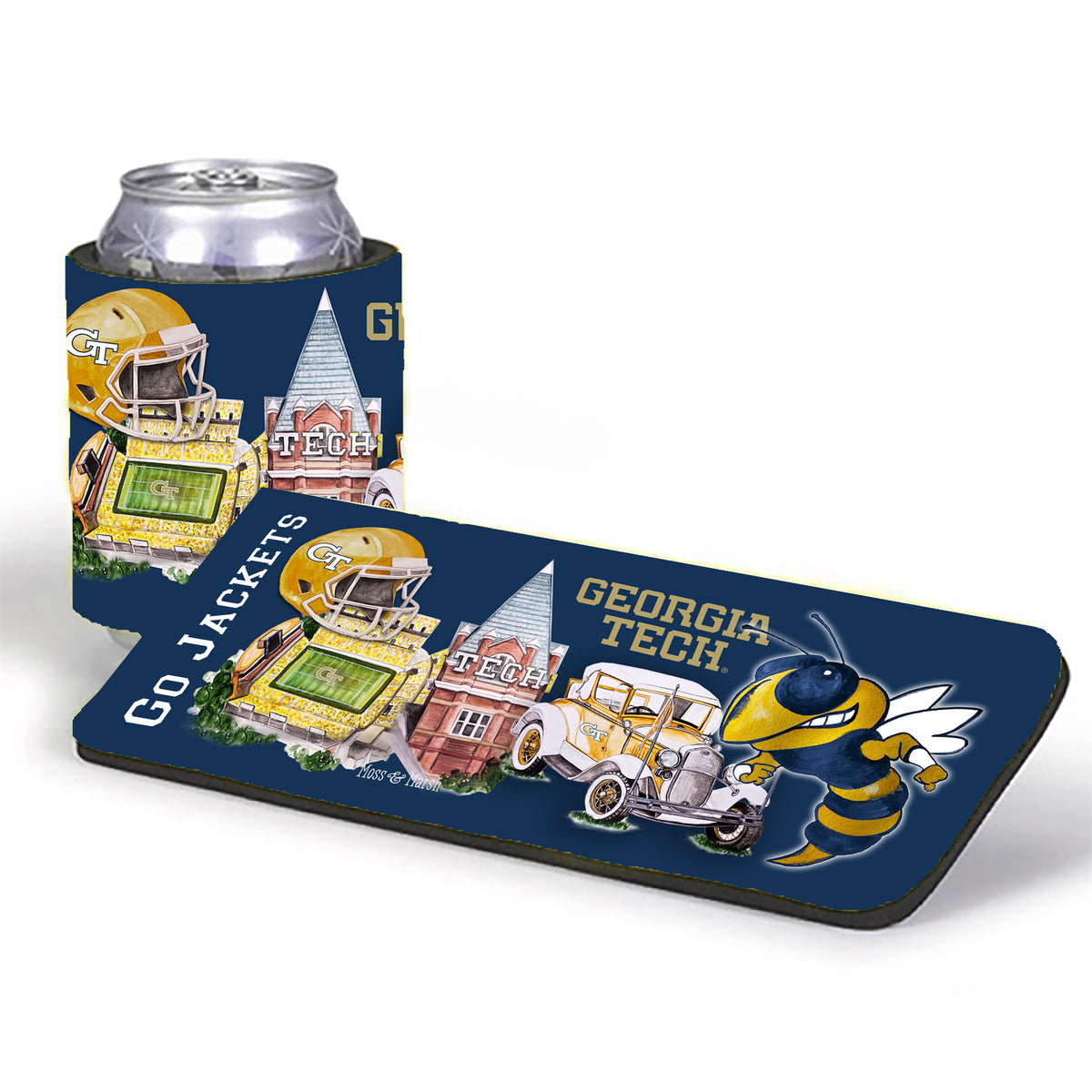 Georgia Tech Slap Koozie – Moss & Marsh