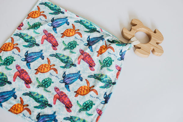 Sea Turtle Lovey Teether Set