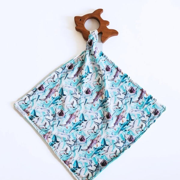 Sharks Lovey Teether Set
