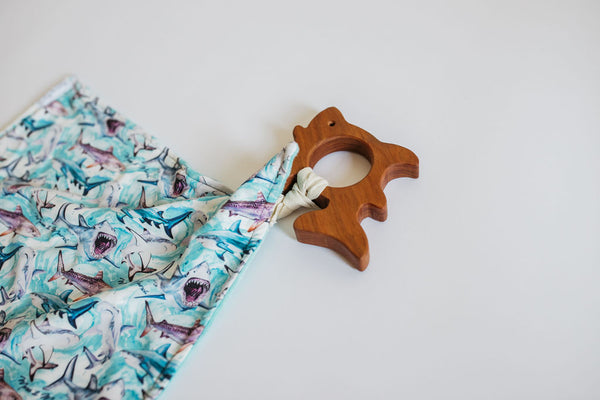Sharks Lovey Teether Set