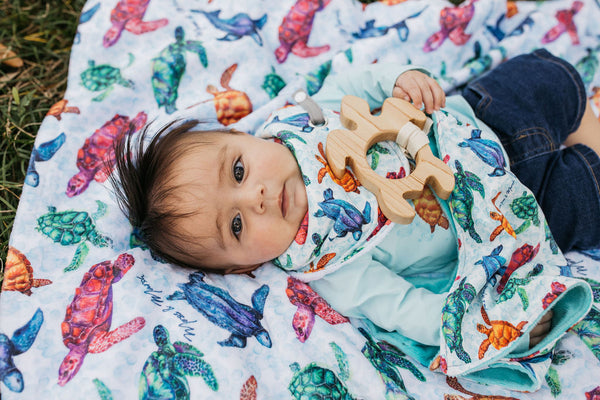 Sea Turtle Lovey Teether Set