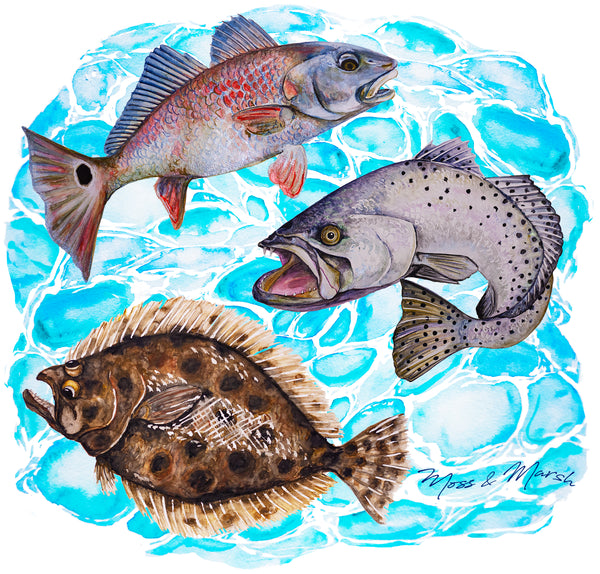 Fish Tumblers - Stainless Steel Watercolor